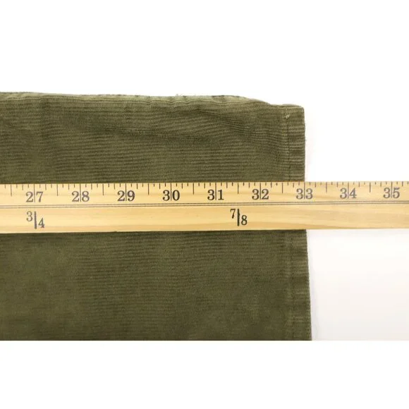 Armani Jeans Men's Simin T Vintage Corduroy Straight Leg Jeans Green Sz 33X33 - Picture 7 of 15